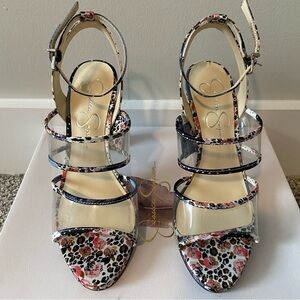 New Jessica Simpson Floral Strappy Heels Size 8